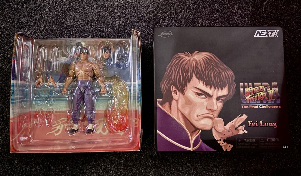 Jada Toys Street Fighter II 2 Fei Long 2P NEXT LEVEL SEALED DELUXE ACTION FIGURE