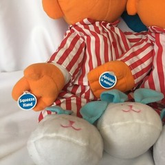 Two (2) Talking Sleepy Time Snoring Ernie Tyco Plush Doll Bedtime Sesame Street