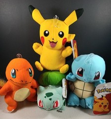 Pokemon Starter Kit 3 Pikachu Bulbasaur Squirtle Plush doll 6″ Stuff Animal New