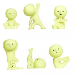 Smiski Blind Box Yoga Series Glow in the Dark (1 Random figure) 62458