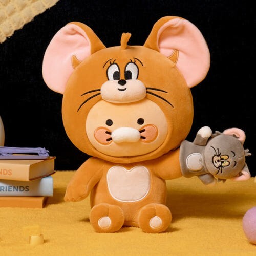 [KAKAO FRIENDS x Tom & Jerry] Chunsik Plush w/ Tom Puppet – Korea Limited Collec