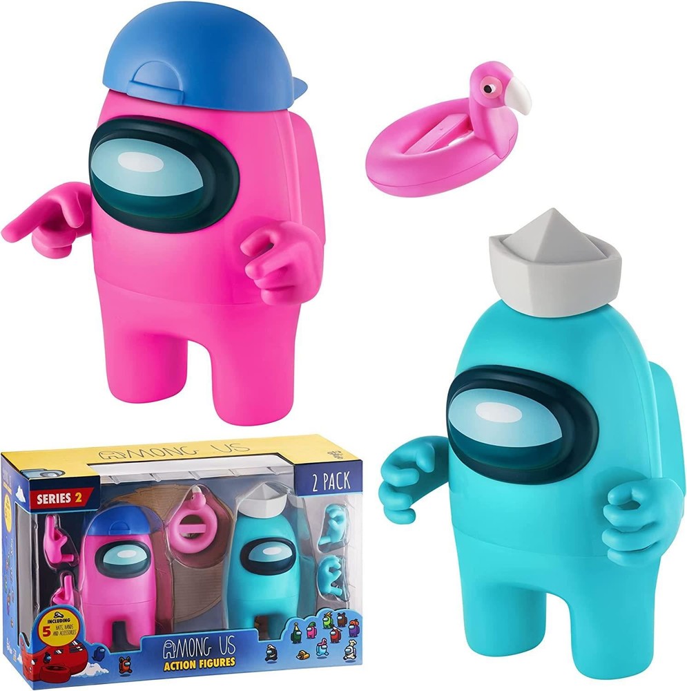 Among Us Cyan and Pink Crewmate Set PMI International