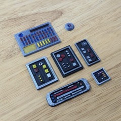 7x Control Panels for 3.75 IN FIGURE DIORAMA