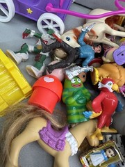 Mixed Toy Figures Lot 4 Lbs 14 Oz Barbie Little Tikes Animals Disney & More