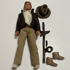 Vintage 1981 Indiana Jones Harrison Ford 12″ Doll Figure Kenner Hat Whip Gun Blt