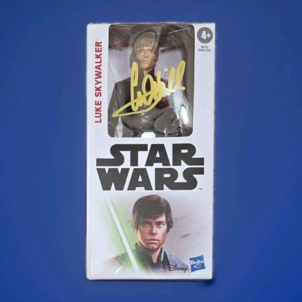 SIGNED Mark Hamill Star Wars Disney Hasbro Luke Skywalker Figure Mint w COA