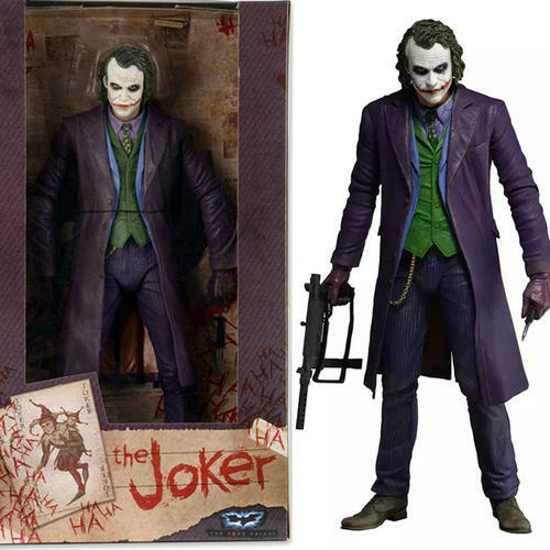 NECA DC Comics Batman Dark Knight Heath Ledger Joker 7″ Action Figure Toy Boxed