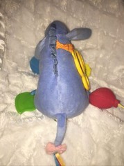 Disney Baby Eeyore Multicolor Crib Rattle Teether Squeaky Stuffed Animal Toy *4*