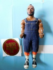 12″ A-TEAM Mr. T B.A. BARACUS Superhero 1983 Action Figure& STICKER Galoob PW