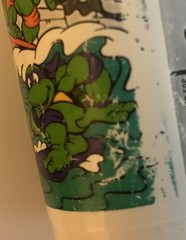 Vintage 90s TMNT Teenage Mutant Ninja Turtles Lot (Book, BK Cup, Keychain, Clip)