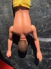 Mattel 1968 Repro Ken Doll Brunette Brown Hair Blue Green Hazel Eyes Indonesia