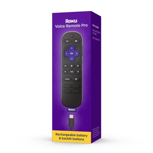 Roku Voice Remote Pro Wireless Remote Control with Rechargeable Battery