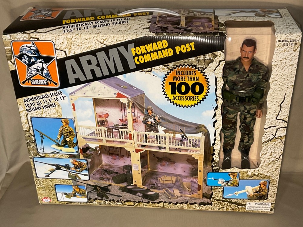 Vintage ARMY FORWARD COMMAND POST For 12″ GI Joe Size Figures Factory Sealed/New