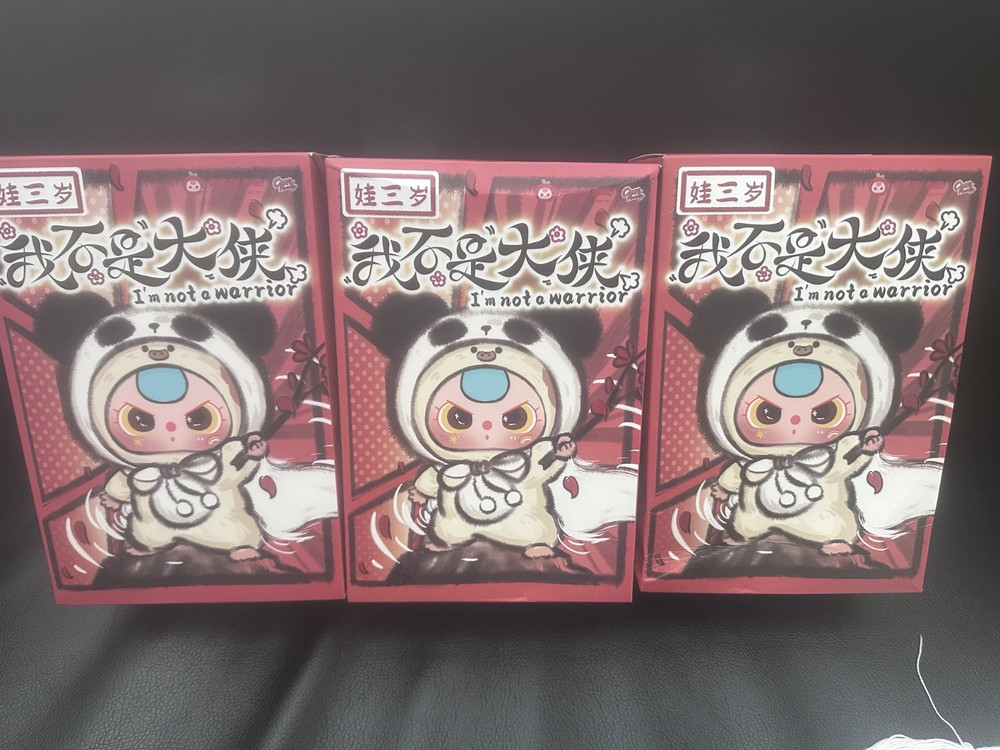 THREE (3) AUTHENTIC BLIND BOX OF BABY THREE IM NOT A WARRIOR PLUSH SERIES