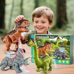 3 Pack Walking Dinosaur Toys for 3-5 5-7 Years Old, Simulated Tyrannosaurus B…
