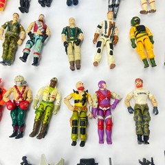 1980s 1990s GI Joe ARAH 3.75 Action Figures Lot 42 Figures Weapons Accessories