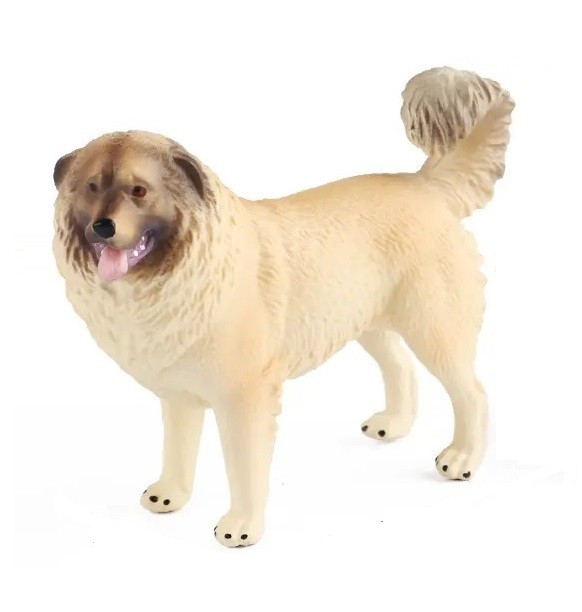 Caucasian Shepherd Dog Toy Action Figure Small Animal Figurine Doll Gift for Kid