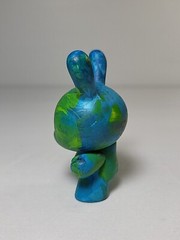 Rare Vintage Kid Robot Blue Green Marble Style 3-Inch Dunny