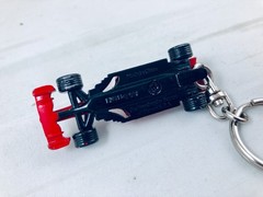 Ferrari F1 2004 World Champion metal keychain Schumacher w/sponsor decal.