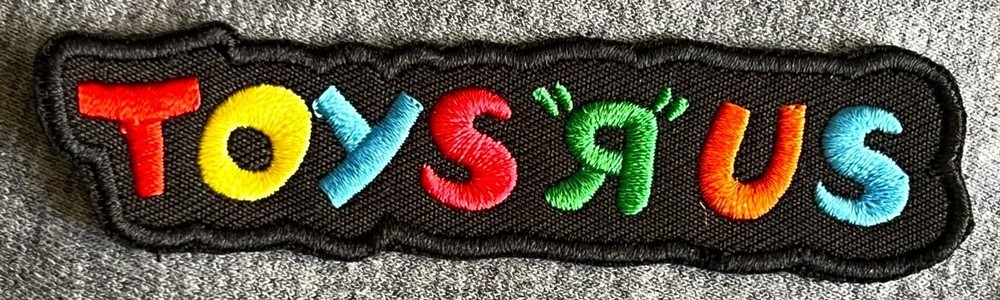 TOYS “R” US embroidered logo patch emblem toy 90s 80s retro hat badge R toysrus