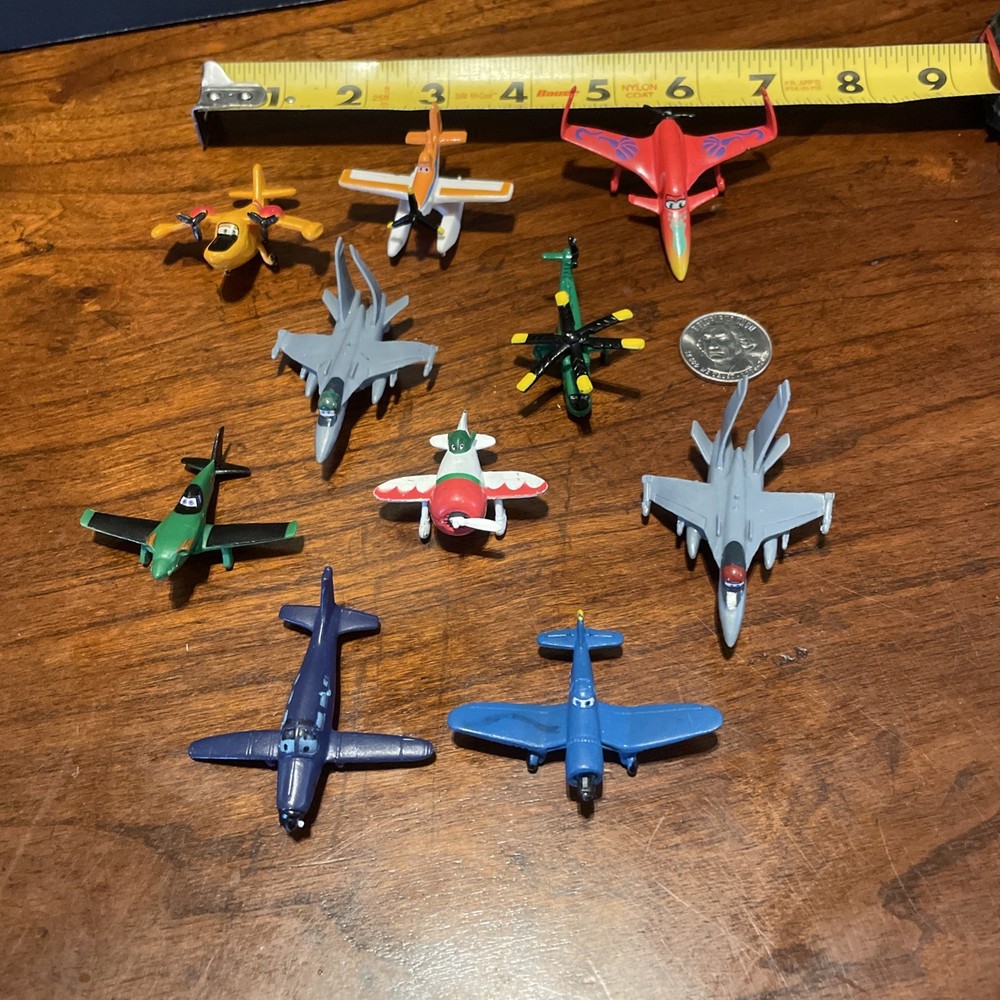 Disney Planes PLASTIC Lot Of 10 Used And Played With Have Flaws
