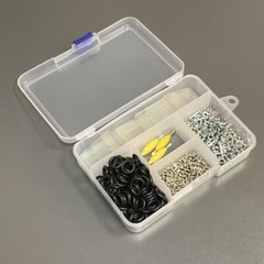 Gi Joe part Repair Box 100 T Hook 100 O-Rings 200 Screws & 10 Stand & 4 tool