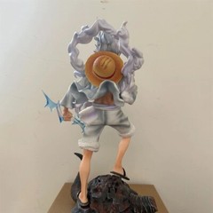 38cm One Piece Luffy Gear 5 Figure – Nika Island of Ghosts PVC Collectible Model