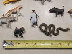 Mixed Lot Of 55 Plastic Animals Various Figures African Aquatic Etc