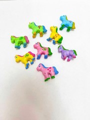 Vintage 90s Colorful Soma “Love Mini Ponies” Set Of 8 Yellow Green Pink Blue