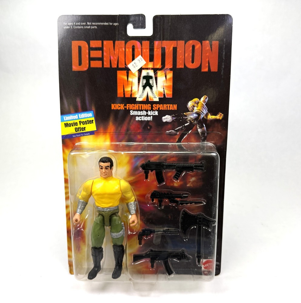 Kick Fighting Spartan Vintage Demolition Man Action Figure New 1993 Mattel