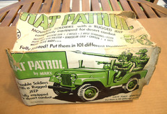RARE 1967 Rat Patrol Jeep Desert Army Vehicle + Figures + Box + Accessories Marx