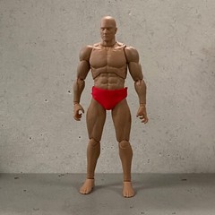 SU-UW-SUP: 1/12 Fabric Red Superman trunks for 6″ muscular action figure body