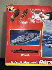Vintage Kidz Fun US UNIVERSAL AIRCRAFT CARRIER With Realistic Fighter NOB