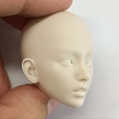 1:6 Unpainted South Korea Girl Head Sculpt Carved Model Toys