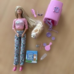 American purchase, potentially not available in Japan. Barbie Kitty Fan, cat,