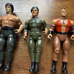 Lot Of 3 1985 Rambo Force Of Freedom Action Figures Rambo, Trautman, & Mad Dog