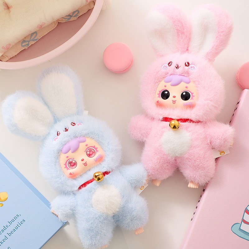 7″ Blind Box Rabbit Plush Keychain Mystery Bunny Doll Large Toy US STOCK Gift