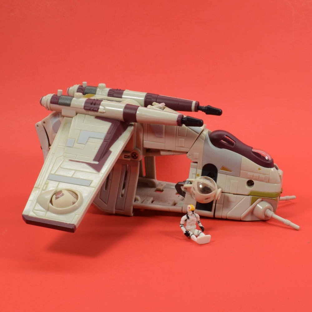 Clone Pilot Republic Gunship Star Wars Transformers Hasbro As Shown WH35