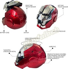 US AUTOKING Iron Man MK5 1:1 Helmet Wearable Voice-controlled Mask Cosplay Prop