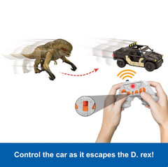 Jurassic World Rebirth Track N Chomp Distortus Rex RC w/ Vehicle