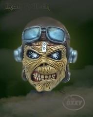 Eddie “Aces High” Latex Mask Handmade Fan Art . Stylized Painting. Fan Art