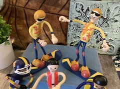 LOT of 5 Kids Galaxy Bendos Stinkbug Snowboarders, Football,Caped +2 Snowboards