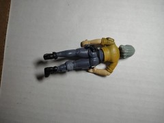 Female Character Action Figure Gray Hair Yellow Jacket Gray/Black Plastic