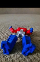 2 1/2″ Plastic Red Silver+Blue Optimus Prime Mini Transformer Action Figure Toy