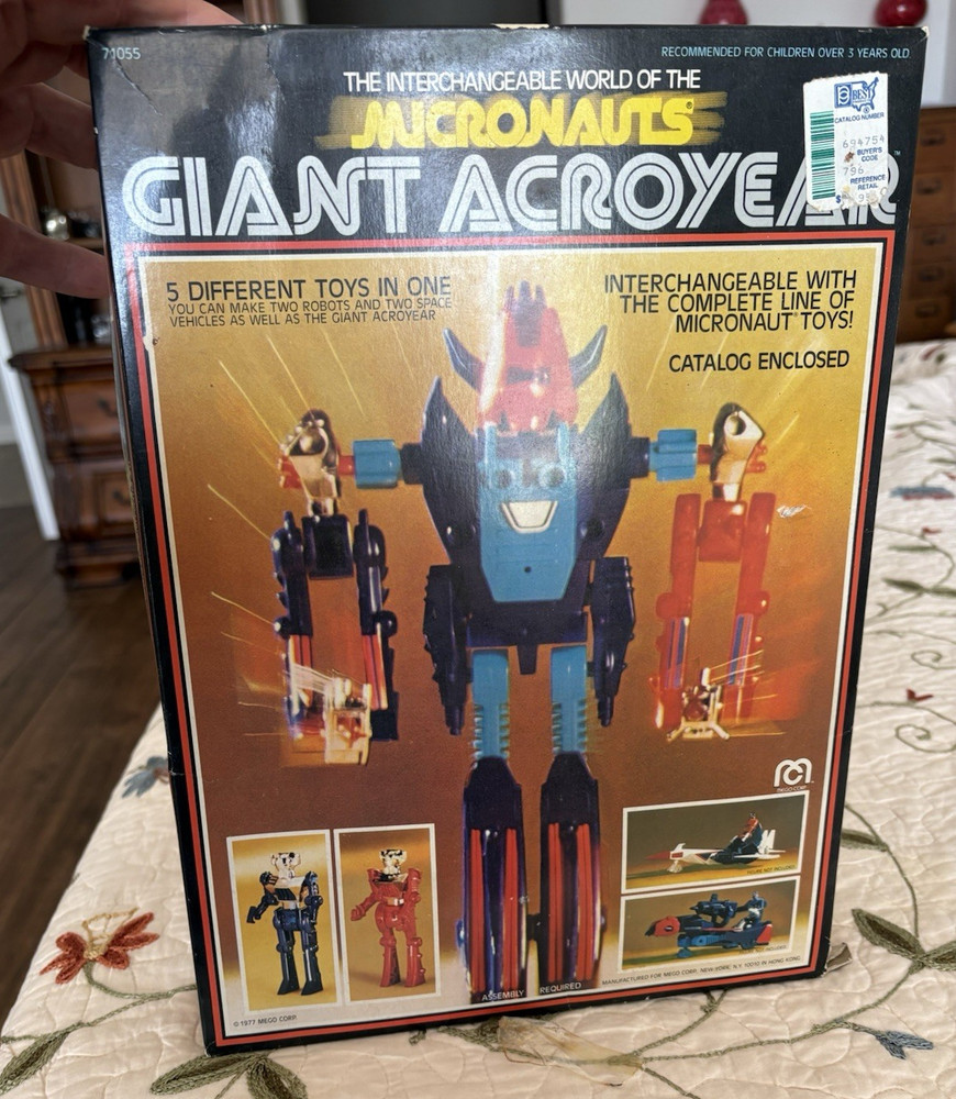 Vintage original Mego Micronauts GIANT ACROYEAR in original box