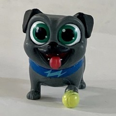 Puppy Dog Pals Travel Pets Series 1 Yellow Carrier, Hissy and Bingo, cat and dog