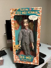 Vintage 1987 Pee-Wee Herman Talking Pull String Doll 18” Works NIB Matchbox Auto