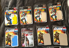 GI Joe 25th HasLab Pulse Cardback File Card Blueprint Sticker Lot Super7