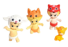 Lot of 8 Twozies Baby Toy Figures Squawky, Tracka, Pastel, Slippa, Sheena, Riley