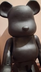 Authentic Bearbrick 1000% Black Basic 70cm Medicom Toy Good Condition No Box
